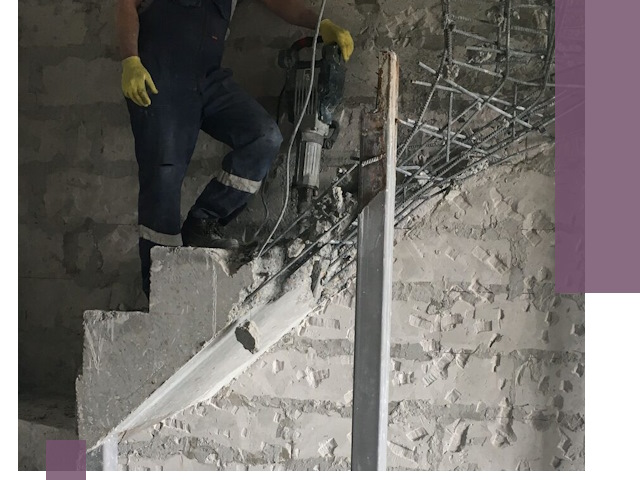 Демонтаж металлических и бетонных лестниц в Саяногорске