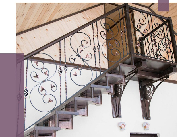 Кованые лестницы в Саяногорске от 79895 руб. под ключ