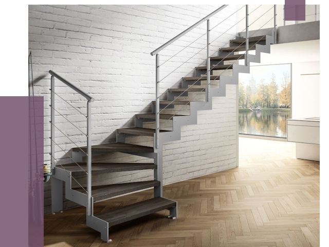 Г-образные лестницы под ключ в Саяногорске от 37131 руб. | ПРОЛЁТ-Снг