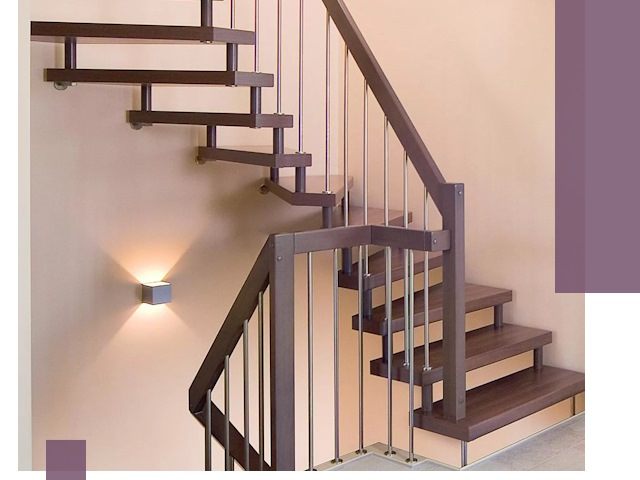 Изготовление лестниц на больцах в Саяногорске под ключ