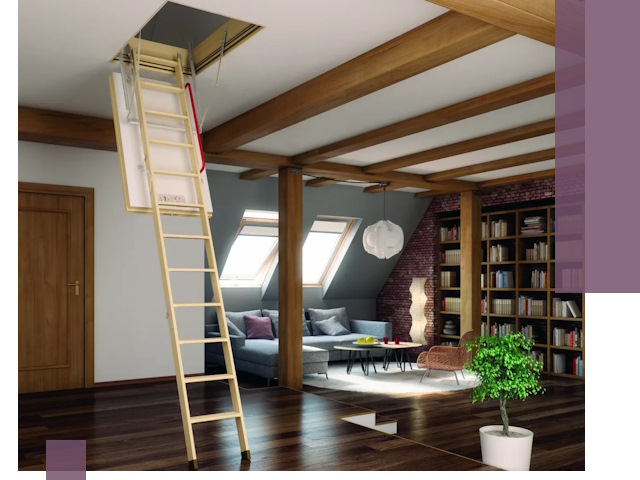 Чердачные лестницы под ключ в Саяногорске: изготовление и монтаж