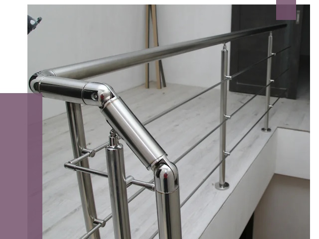 Перила из нержавеющей стали в Саяногорске от 9014 руб. под ключ | ПРОЛЁТ-Снг