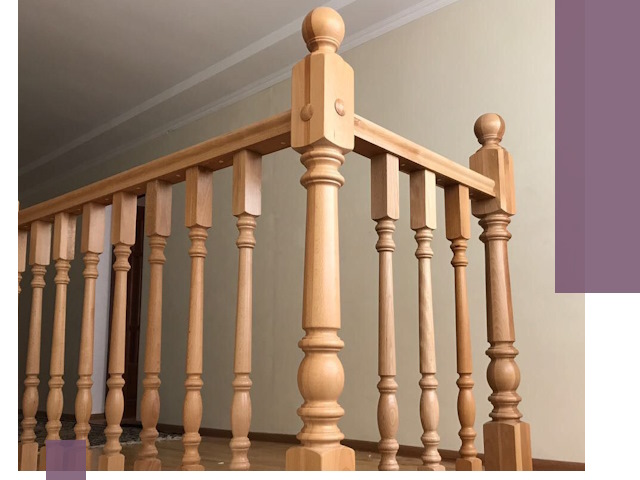 Деревянные перила на заказ в Саяногорске: монтаж и изготовление