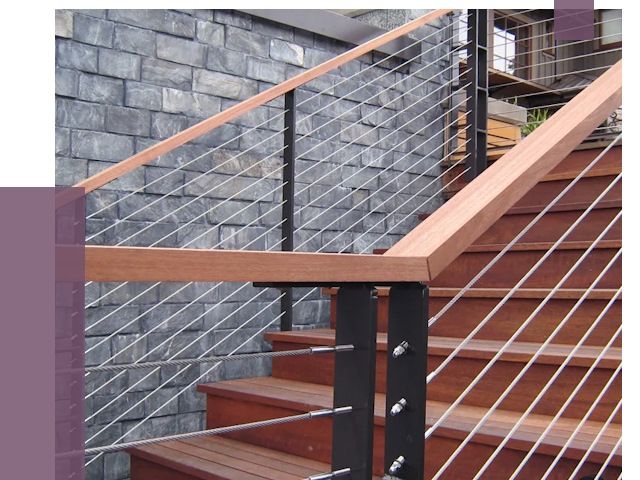 Тросовые перила под ключ в Саяногорске от 7785 руб. 