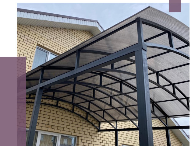 Монтаж козырьков в Саяногорске от 11523 руб. | ПРОЛЁТ-Снг