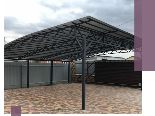 Недорогие навесы под ключ в Саяногорске — изготовление и монтаж