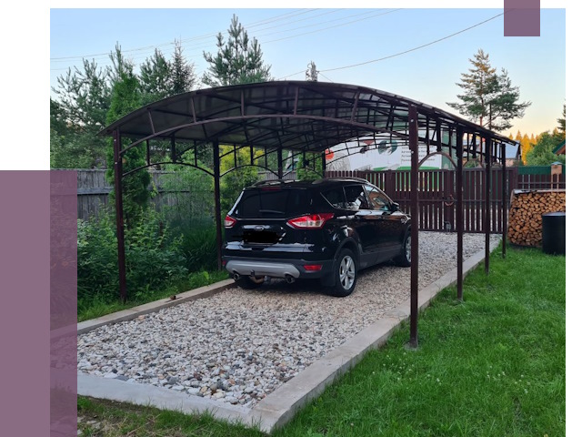 Навесы для автомобиля в Саяногорске от 13162 руб.  | ПРОЛЁТ-Снг