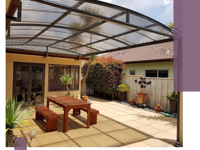 Навесы во двор под ключ в Саяногорске — изготовление и монтаж