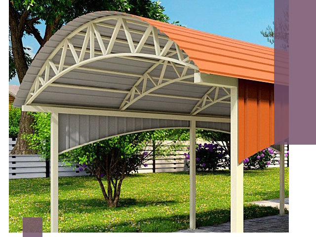 Навесы из профнастила под ключ в Саяногорске — установка и монтаж