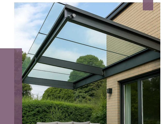 Стеклянные навесы и козырьки в Саяногорске от 12292 руб.