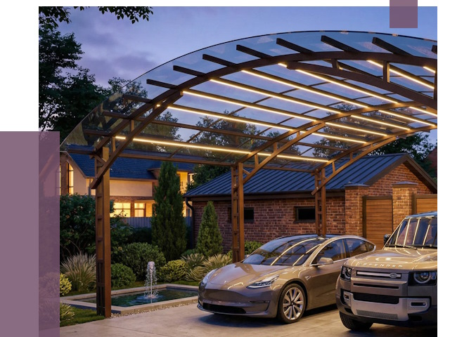 Металлические навесы в Саяногорске от 12701 руб. под ключ — ПРОЛЁТ-Снг