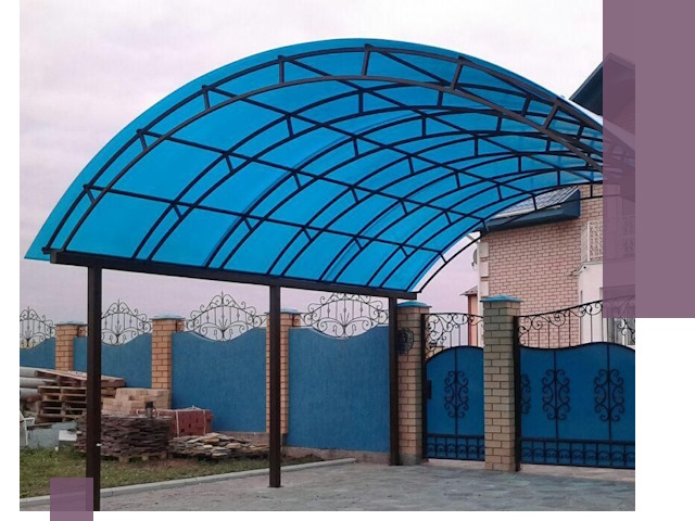 Арочные навесы под ключ в Саяногорске — изготовление и монтаж