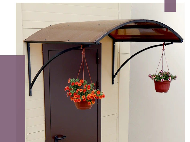 Козырьки над входом в Саяногорске от 14852 руб.  | ПРОЛЁТ-Снг