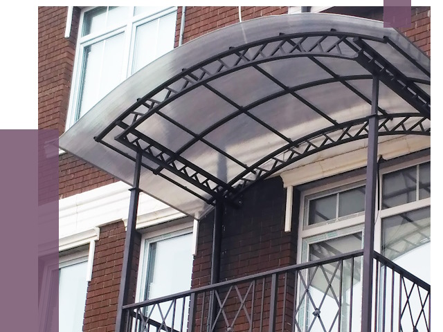 Козырьки над балконом в Саяногорске от 8655 руб.  | ПРОЛЁТ-Снг