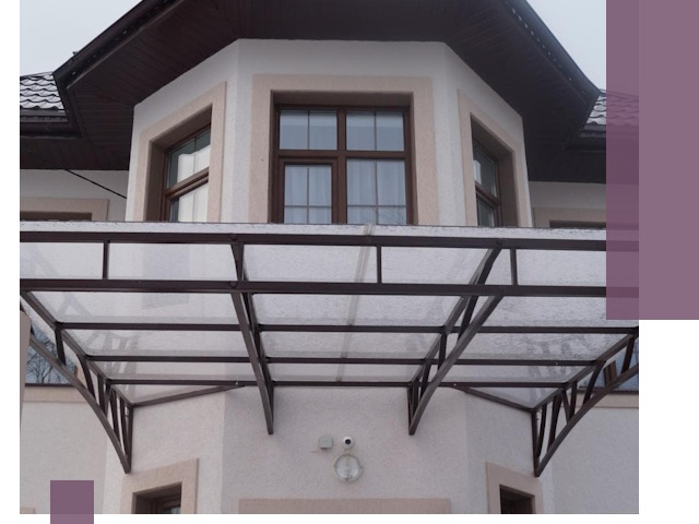 Козырьки из поликарбоната под ключ в Саяногорске