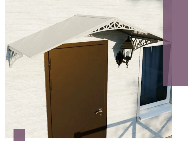 Металлические козырьки на входы и террасы в Саяногорске