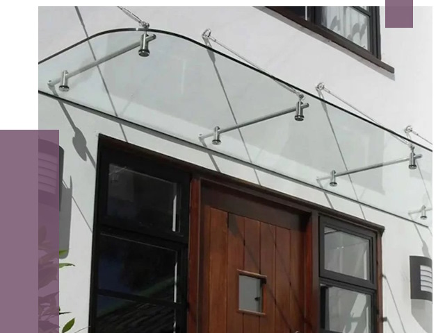 Стеклянные козырьки в Саяногорске от 18950 руб. | ПРОЛЁТ-Снг