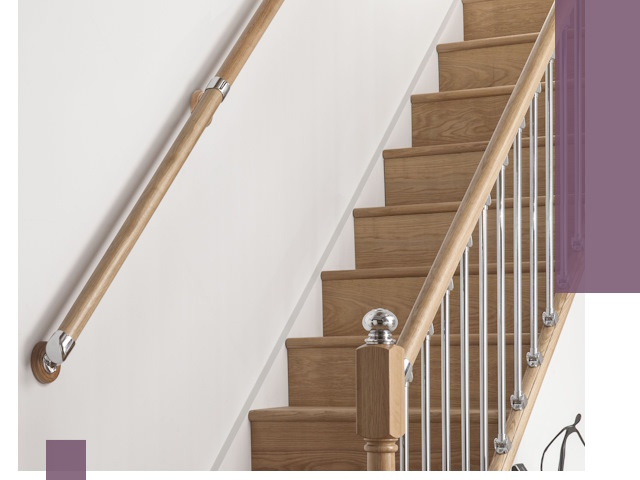 Пристенные поручни из стали и нержавейки под монтаж в Саяногорске